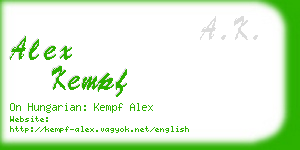 alex kempf business card
